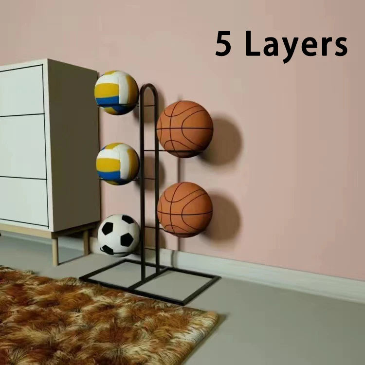 Basketball Aufbewahrungsregal aus Metall – Ordnung für alle Bälle im Haus