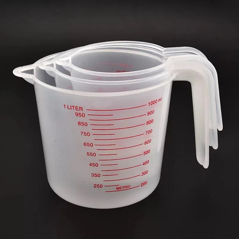 3er Set Messbecher mit Skala – Präzises Abmessen für Backen & Kochen