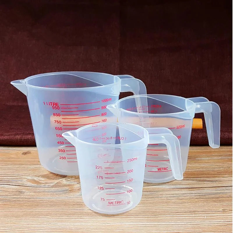 3er Set Messbecher mit Skala – Präzises Abmessen für Backen & Kochen