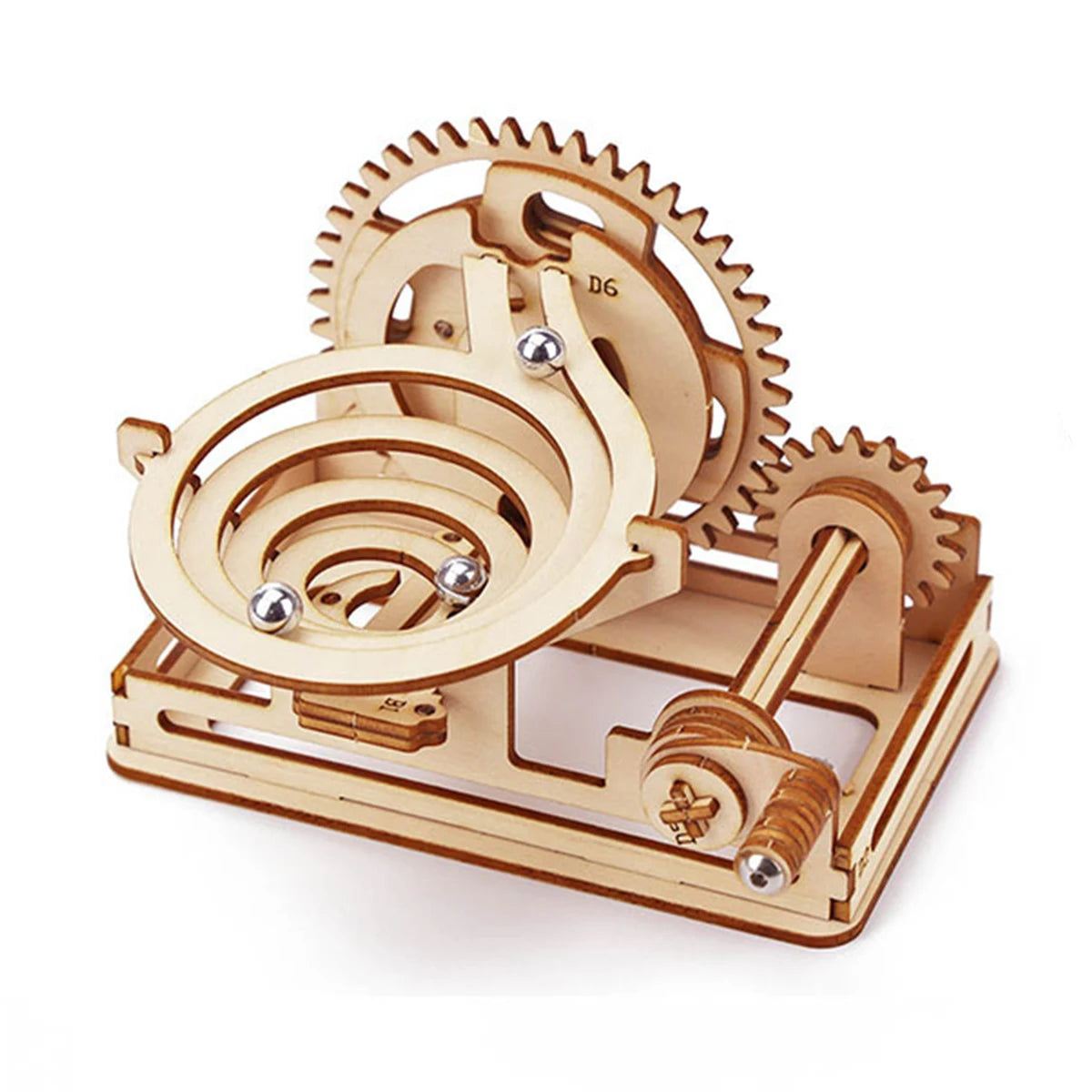 Spiral Marble Run 3D-Holzpuzzle – Faszinierender DIY-Bausatz mit mechanischen Funktionen