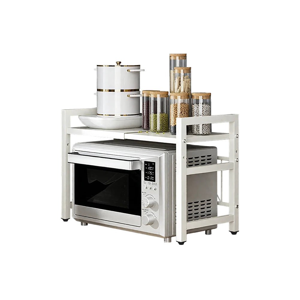 Erweiterbarer Mikrowellen-Regal-Organizer (42–64 cm) – Platzsparend, Rostfrei & Feuchtigkeitsbeständig