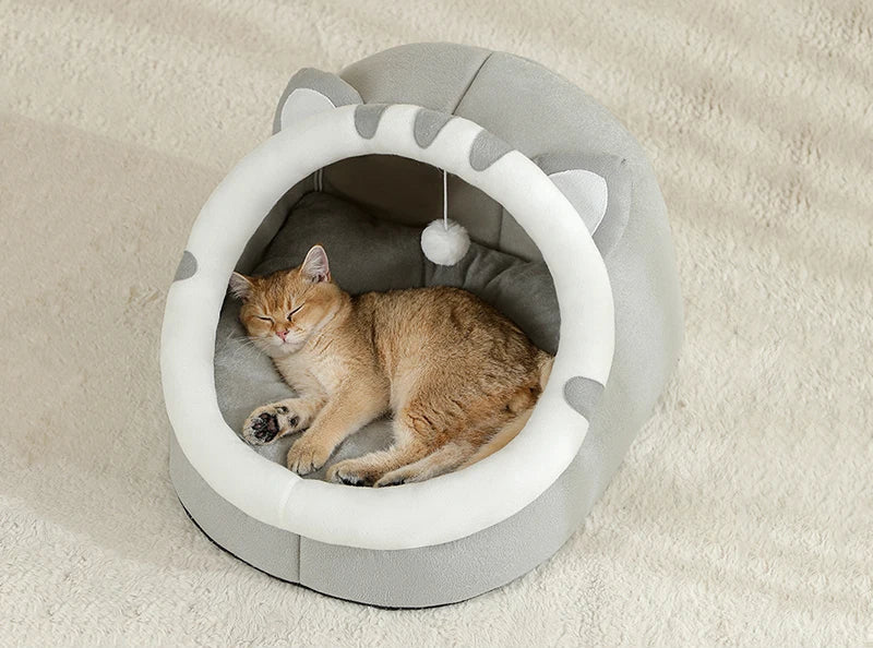 Super Katzenbett – Gemütliches Warmes Haustierhaus für Katzen & Kleine Hunde