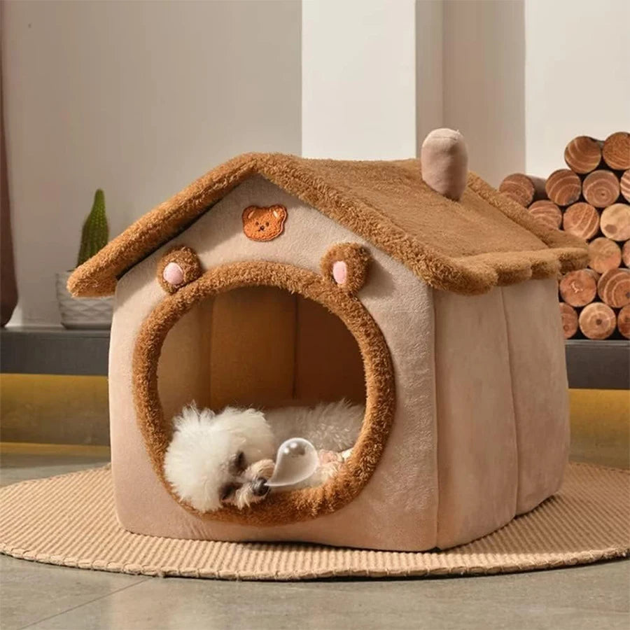 Gemütliches Katzenhaus aus weicher Faser – Der perfekte Rückzugsort für Ihre Katze