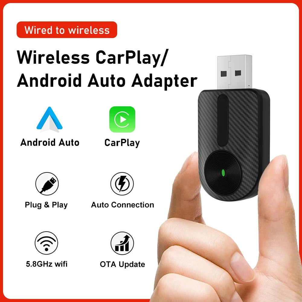 2-in-1 Wireless CarPlay & Android Auto Adapter – Kabelloser Adapter für OEM Autoradios (FLIXIVI)