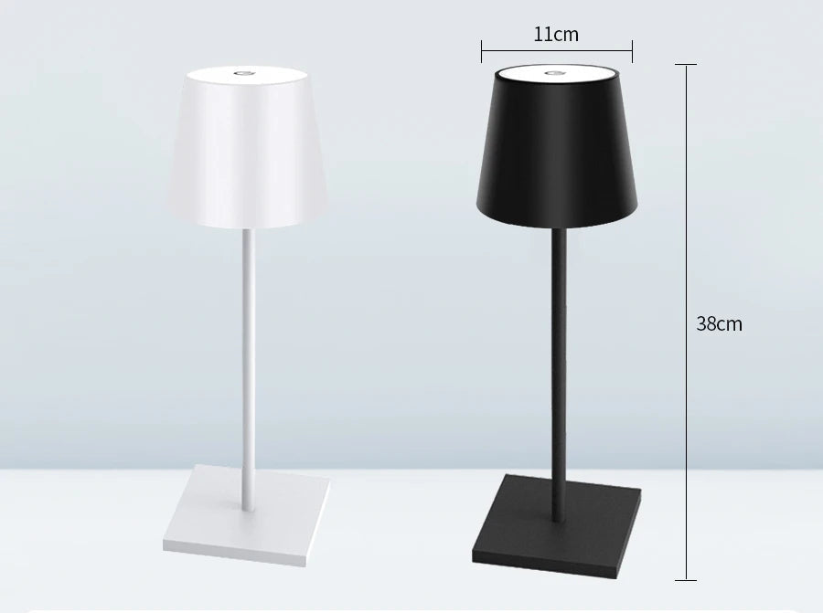 Wiederaufladbare LED Tischlampe mit Touch-Schalter – 3-stufig dimmbar & kabellos für stilvolle Atmosphäre