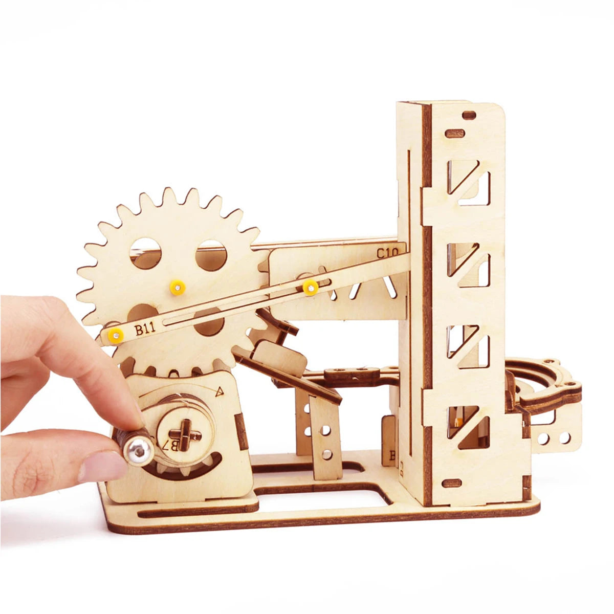 Spiral Marble Run 3D-Holzpuzzle – Faszinierender DIY-Bausatz mit mechanischen Funktionen