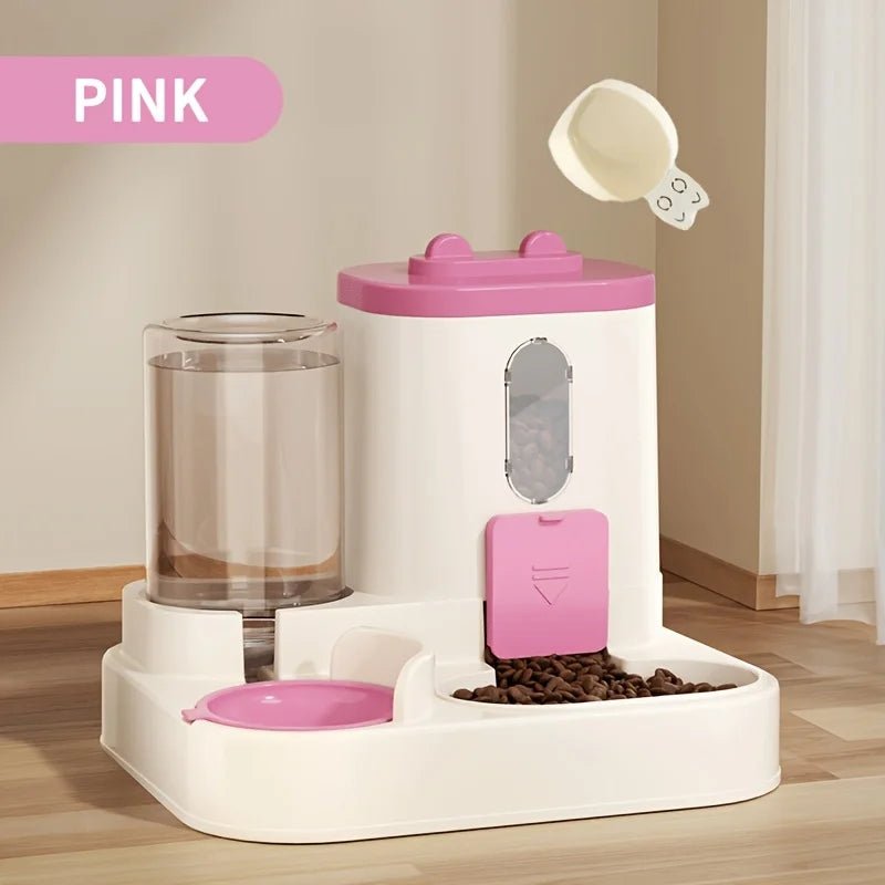 2 - in - 1 Katzenfutter - und Wasserspender – Kompakt, Automatisch & Hygienisch - HomiZen