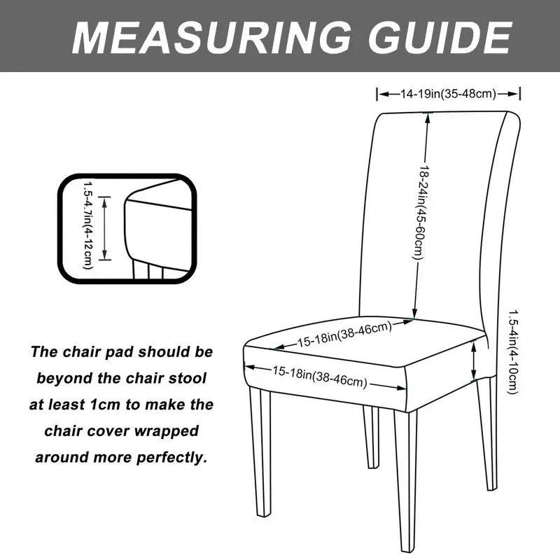 Jacquard Stretch Stuhlhusse Esszimmer – Wasserdichte PU-Stuhlbezüge für Esszimmer, Hotel & Event