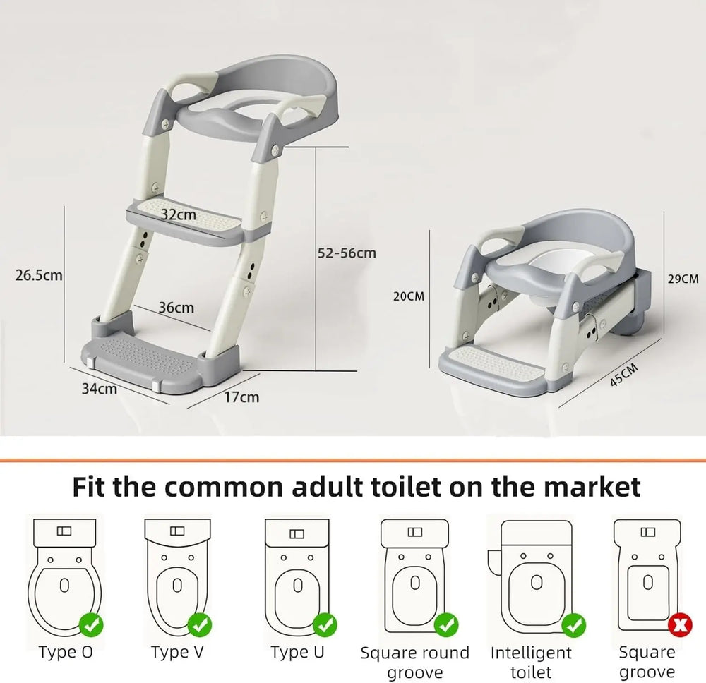 3 in 1 Toilettentrainer mit Leiter für Kinder höhenverstellbar