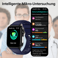 Intelligente Gesundheitsuhr mit Glukose - , Herzfrequenz - & Blutdruckmessung - HomiZen