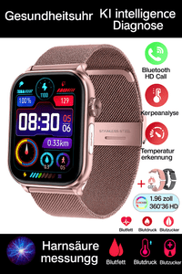 Intelligente Gesundheitsuhr mit Glukose - , Herzfrequenz - & Blutdruckmessung - HomiZen