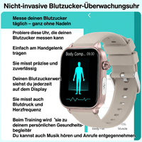 Intelligente Gesundheitsuhr mit Glukose - , Herzfrequenz - & Blutdruckmessung - HomiZen