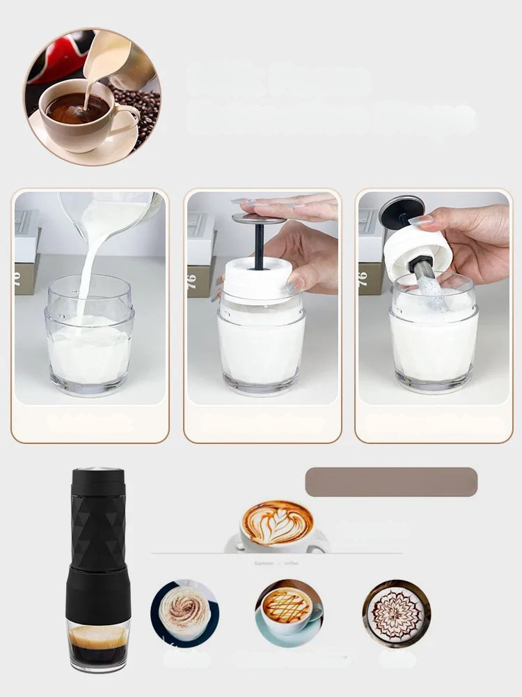 3-in-1 Tragbare Kaffeemaschine – Espresso, Heiß- & Kaltwasser, Kapsel & Pulver | Perfekt für Reisen & Outdoor
