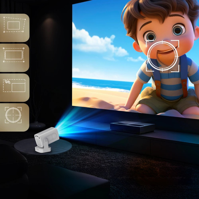 HY310 Mini-Projektor mit Autofokus | 4K Unterstützung, Native 1080P, 330 ANSI, Android 11 & 5W Lautsprecher