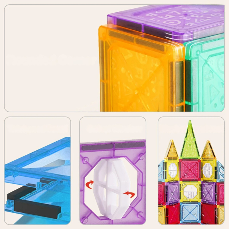 Magnetische Bausteine für Kinder 3–8 Jahre – Kreatives Lernspielzeug für Jungen & Mädchen