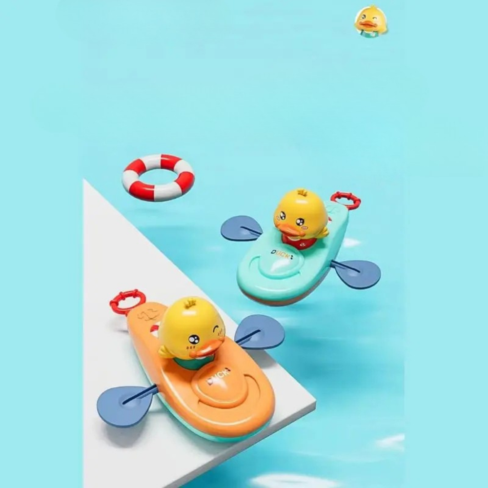 Kleines Gelbes Enten-Kajak-Spielzeug – Spaß, Lernen und Lachen in der Badewanne