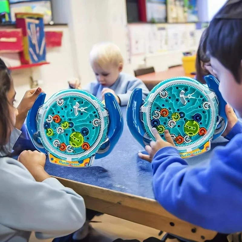 3D Kreatives Puzzle Labyrinth – Magischer Transparent-Würfel mit Rollball für Kinder | Stressabbau & Lernspaß in Einem