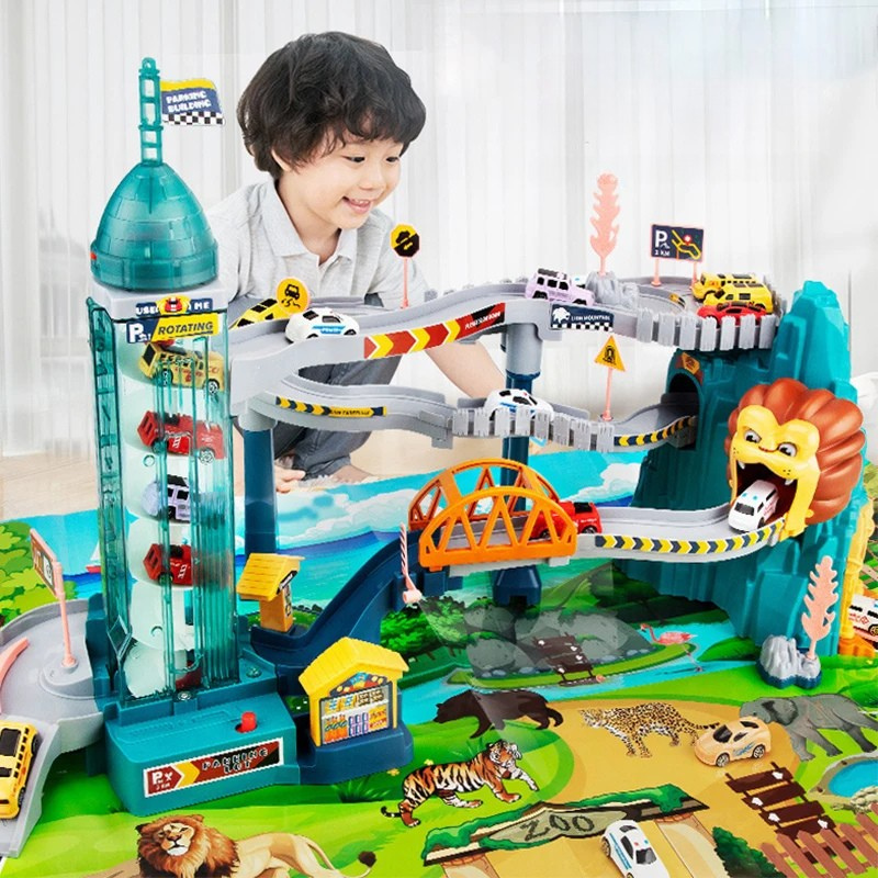 Lion Theme Car Track für Kinder – Rennspaß, der begeistert!