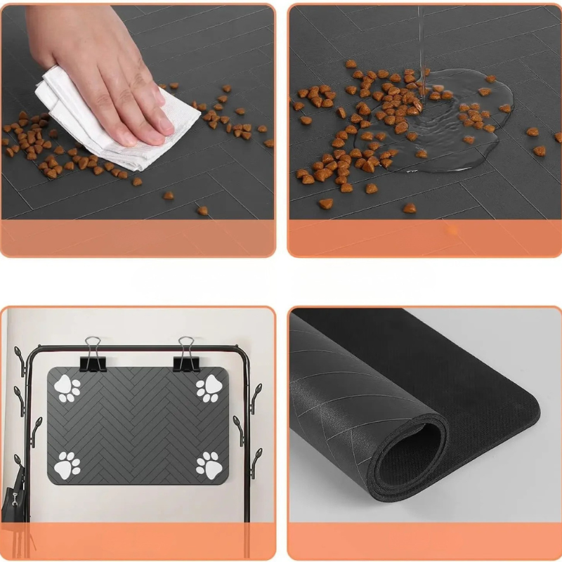 Pet Feeding Mat – Rutschfest, Wasserdicht & Supersaugfähig – Sauberkeit für jeden Fressplatz