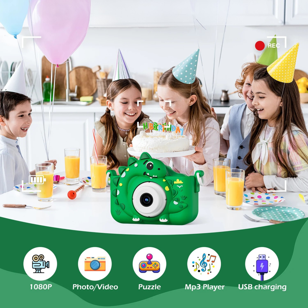 Kinder Digitalkamera 32GB HD Outdoor Dinosaurier Geschenk