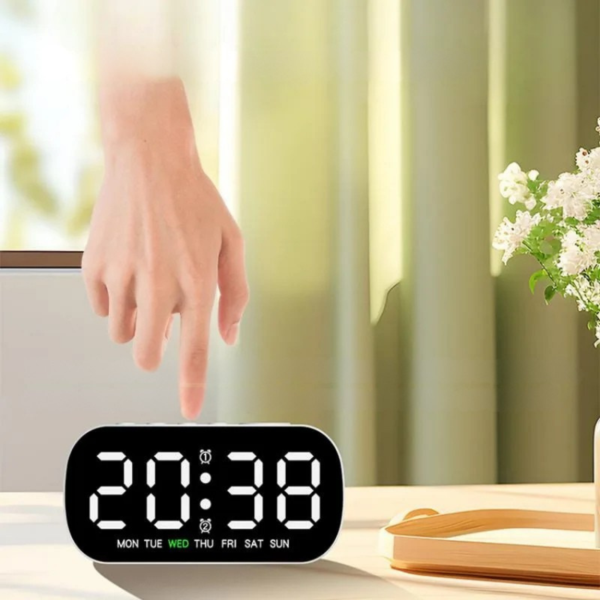 Digitaler Wecker mit Dual-Alarm & Nachtmodus – LED-Uhr für stressfreie Morgen