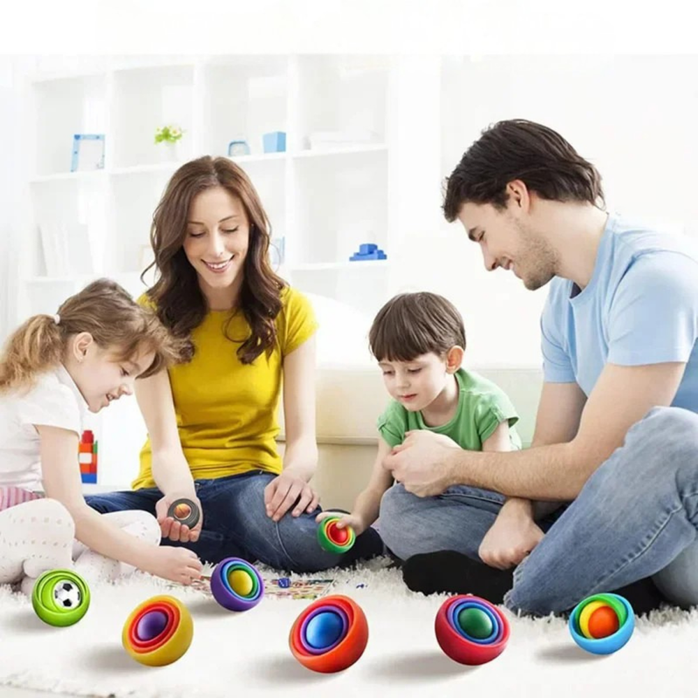 3D Rotation Ball Fidget Gyro – Stressabbau & Sensorisches Spielzeug für Kinder, Teenager & Erwachsene