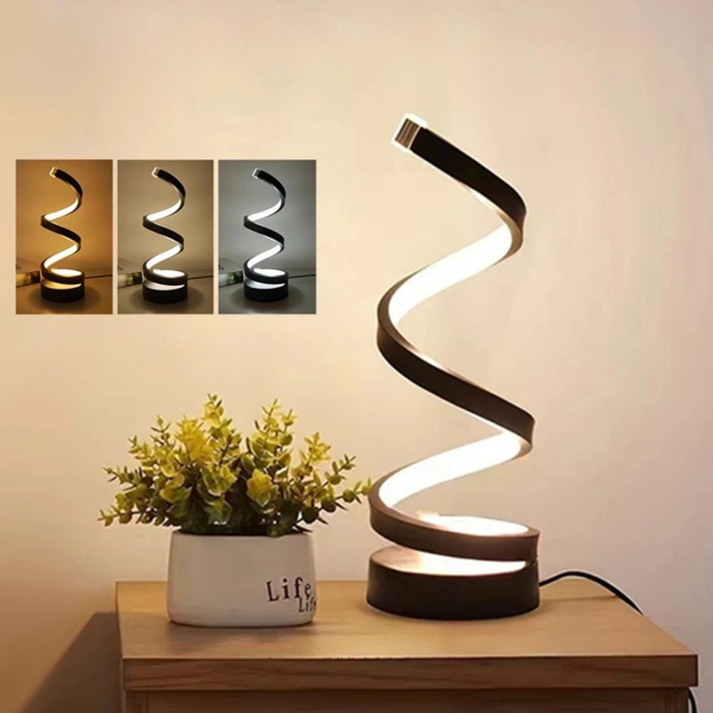 Kreatives Spiral-LED-Nachtlicht – Stilvolle, dimmbare Beleuchtung mit USB-Anschluss für Ihr Zuhause oder Büro