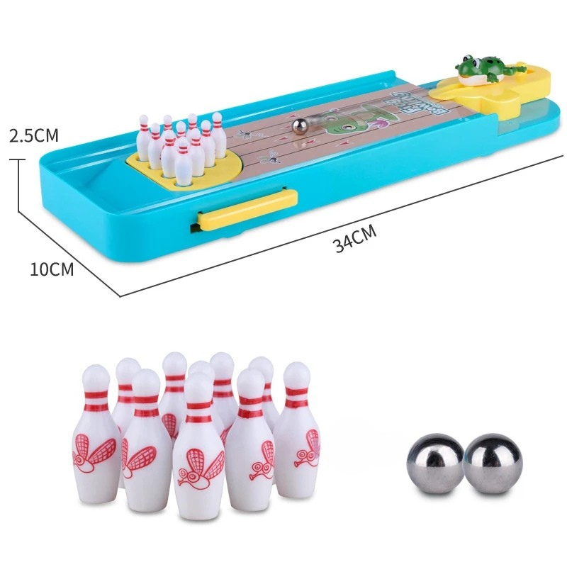 Mini Desktop Bowling – Lustiges Eltern-Kind Tischspiel mit pädagogischem Mehrwert