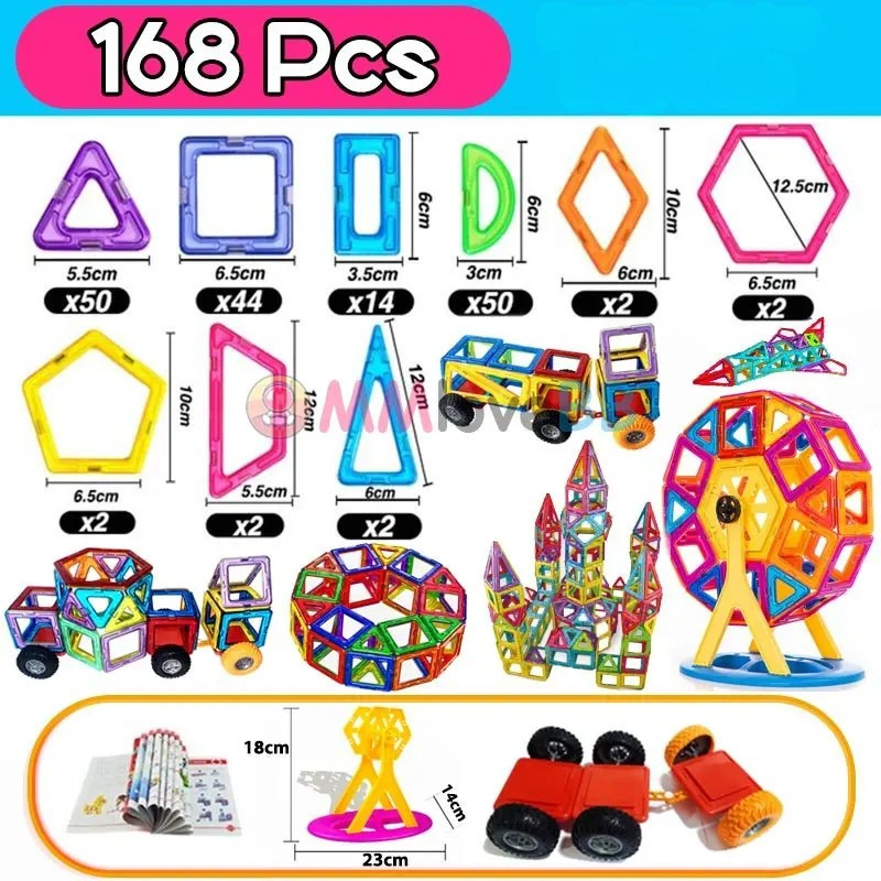 Magnete Spielzeug für Kinder – Große Magnetische Bausteine für Fantasie & Kreativität