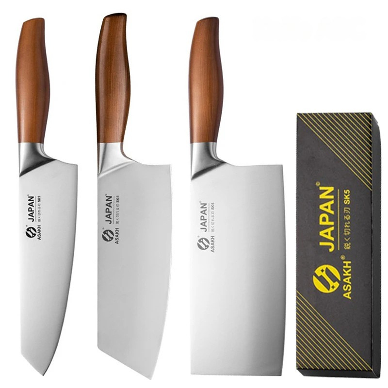 Japanisches Küchenmesser Set aus Edelstahl – Präzision für Fleisch, Fisch & Sushi