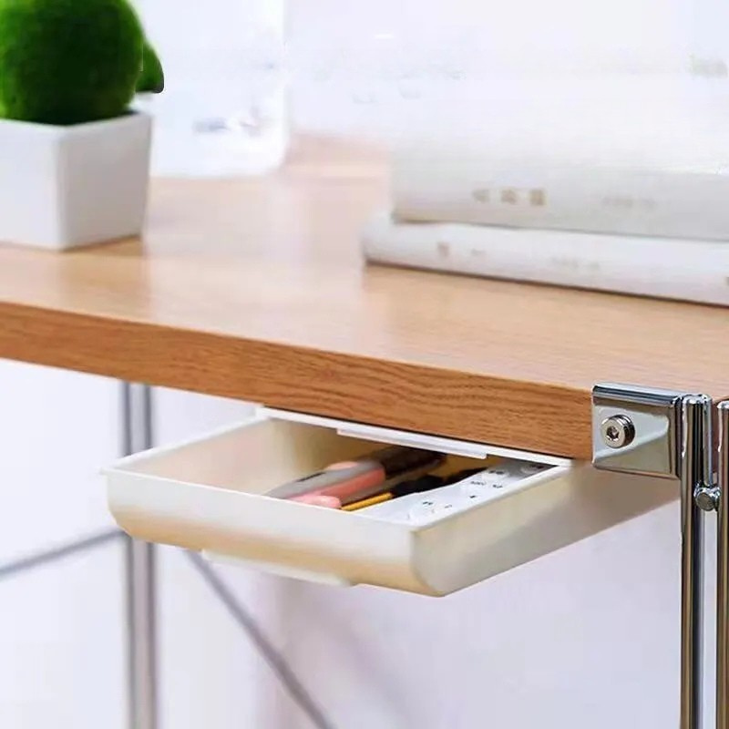 Weiß Selbstklebende Aufbewahrungs-Schublade – Platzsparend & Vielseitig für Büro & Make-up