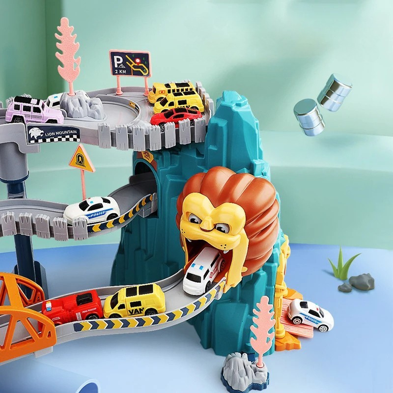 Lion Theme Car Track für Kinder – Rennspaß, der begeistert!