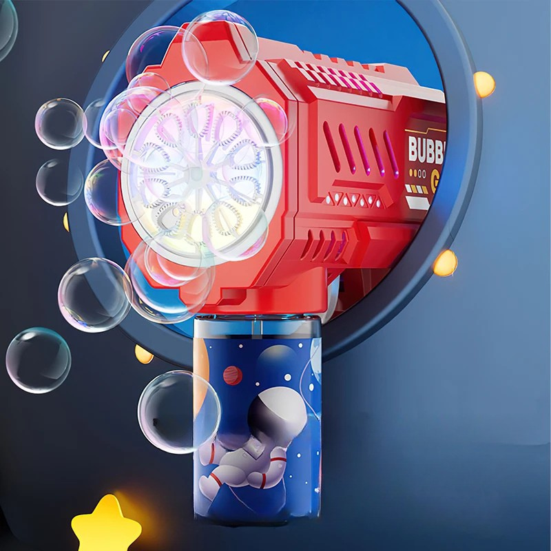 Vollautomatische Seifenblasenmaschine für Kinder – Leuchtendes Spielzeug ohne Batterien & Chemikalien