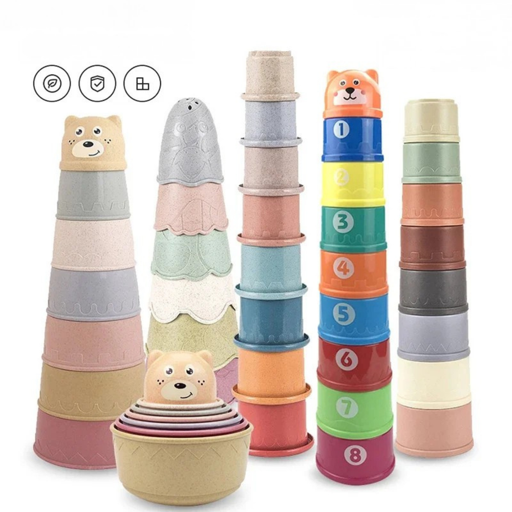 Baby Montessori Stapelbecher – Badespaß trifft Lernspaß