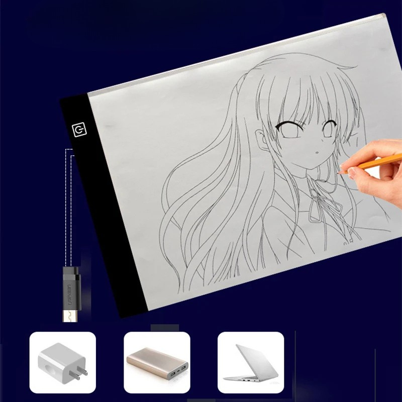 LED Zeichnung Kopie Pad – 3-stufig dimmbares Zeichenbrett für kleine Künstler