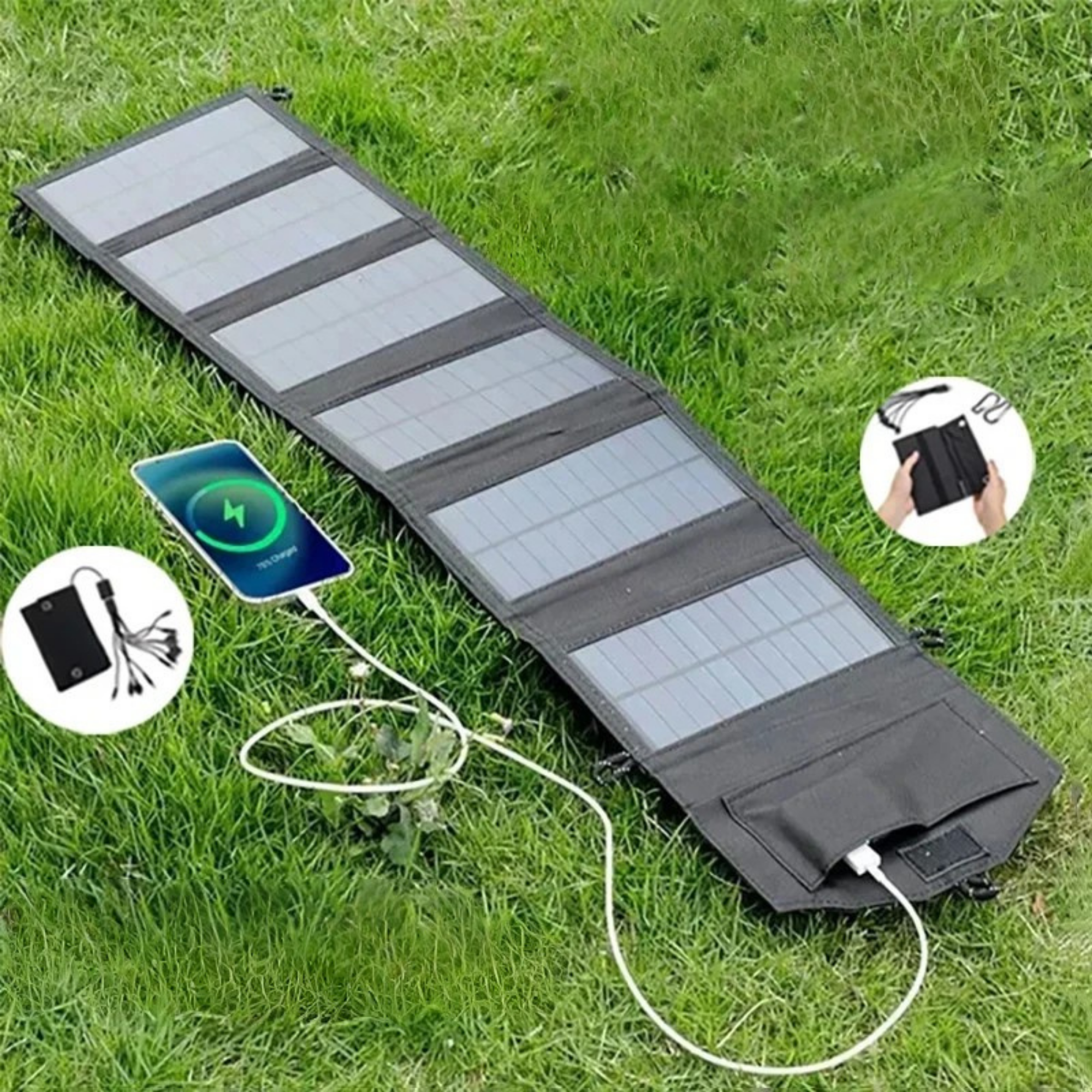 6-fach 800W Faltbares Solarpanel – Ihre mobile Stromquelle für unterwegs