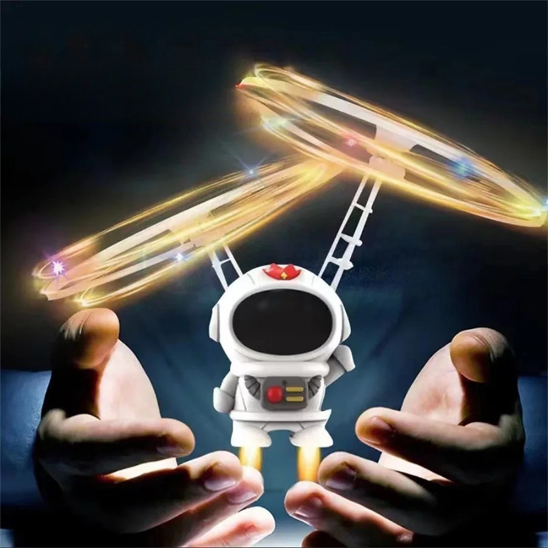 Mini Infrarot Induktions Fliegen Spielzeug – Astronaut Helikopter mit automatischem Flug für Kinder