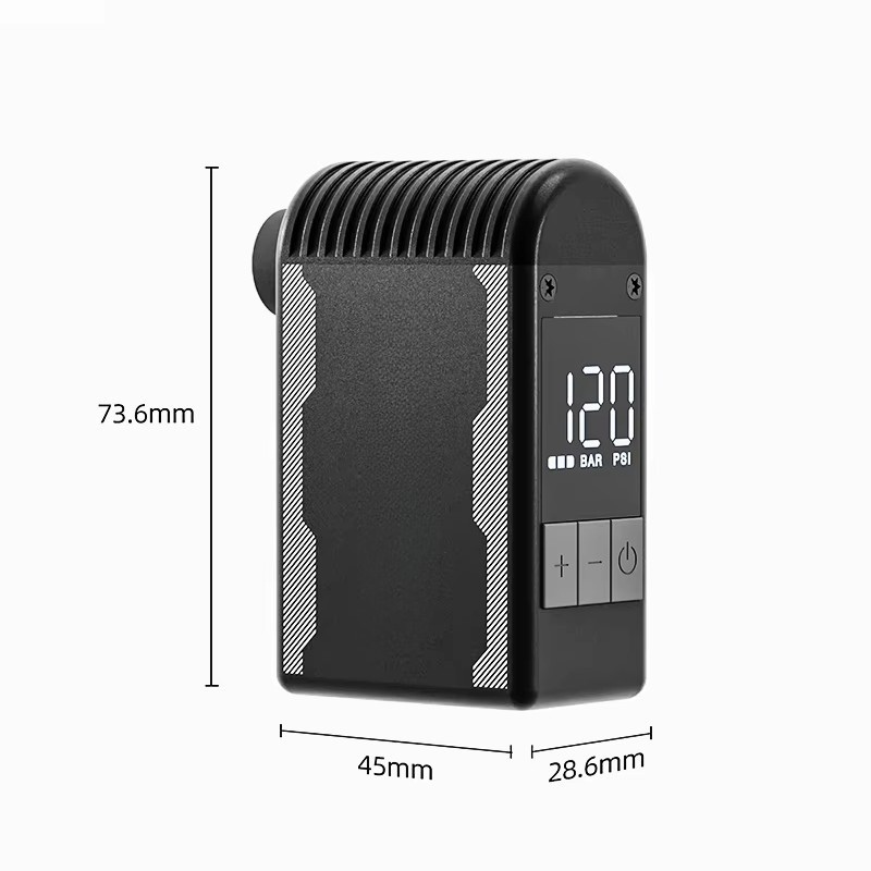 Tragbare elektrische Fahrrad-Luftpumpe – Mini-Kompressor mit Digitalanzeige für Schrader & Presta Ventile