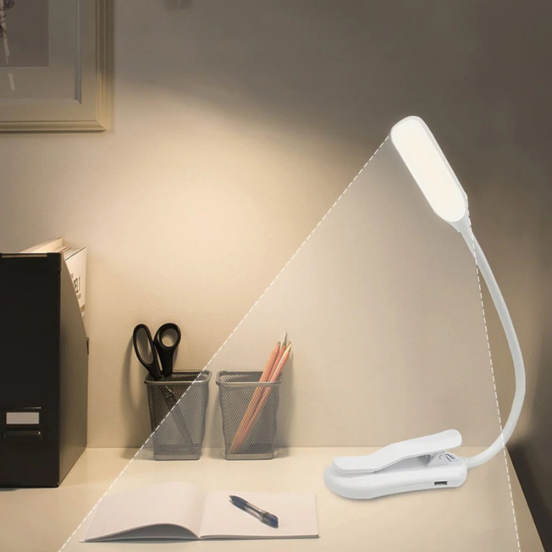 LED-Buchleuchte mit 3 Helligkeitsstufen – Wiederaufladbar, Flexibel & Augenschonend für Perfektes Lesen bei Nacht