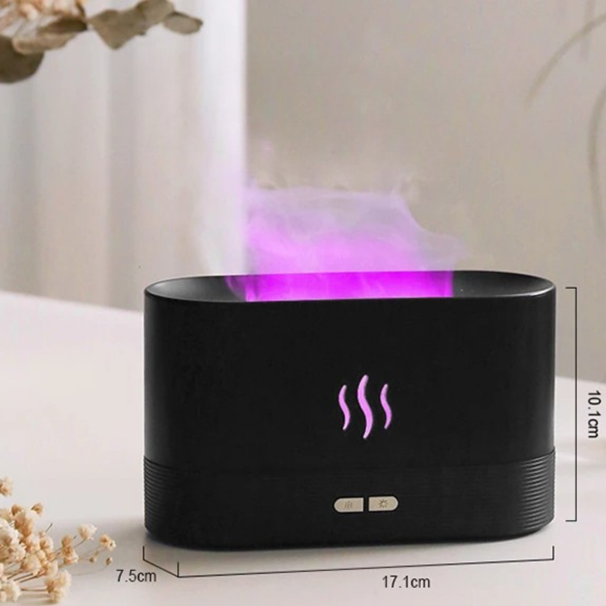 Aroma Diffusor Luftbefeuchter – Stilvolles LED-Flammen-Design für entspannte Momente
