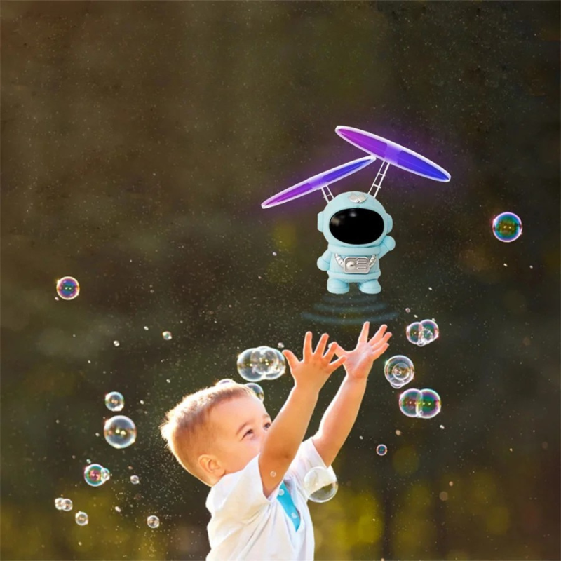 Mini Infrarot Induktions Fliegen Spielzeug – Astronaut Helikopter mit automatischem Flug für Kinder