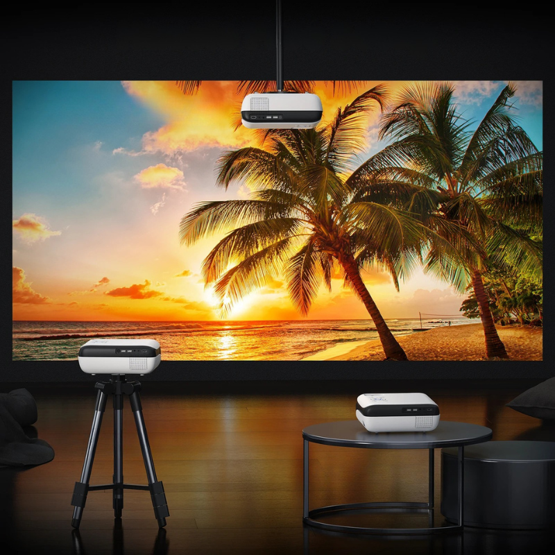 Mini-Heimkino-Projektor – Full HD 1080P mit 4K-Unterstützung, 9500 Lumen & Bluetooth 5.1