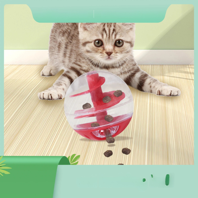 Katzenfutter Spender Ball – Interaktiver, Bissresistenter Slow Feeder Puzzle Ball für Katzen & Kätzchen