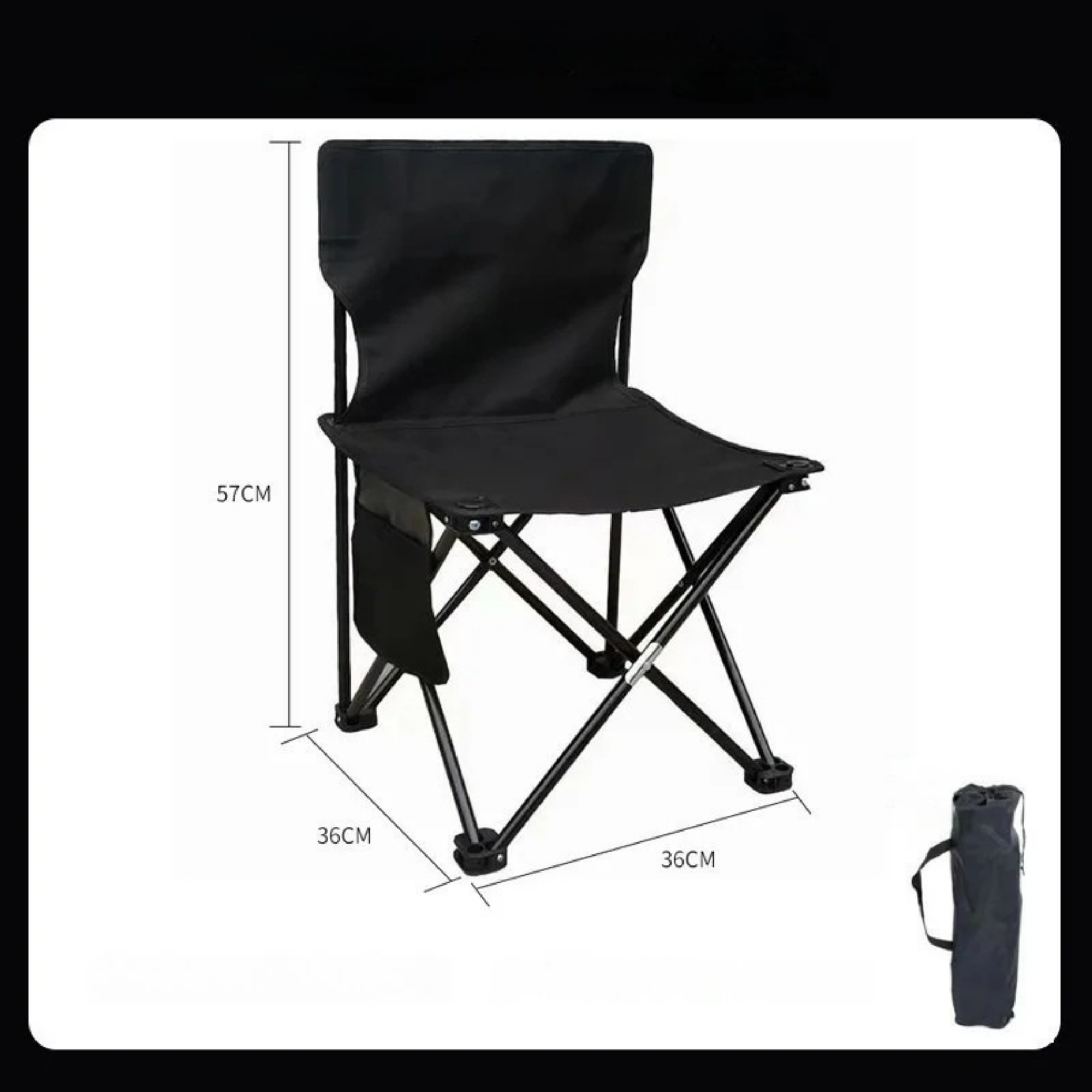 Outdoor Klappstuhl Camping Stuhl mit Seitentasche – Ihr perfekter Begleiter für Strand, Picknick & Camping