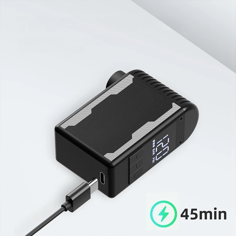 Tragbare elektrische Fahrrad-Luftpumpe – Mini-Kompressor mit Digitalanzeige für Schrader & Presta Ventile