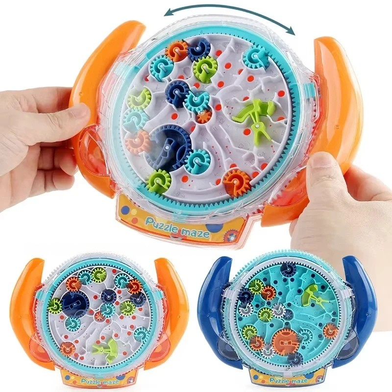 3D Kreatives Puzzle Labyrinth – Magischer Transparent-Würfel mit Rollball für Kinder | Stressabbau & Lernspaß in Einem