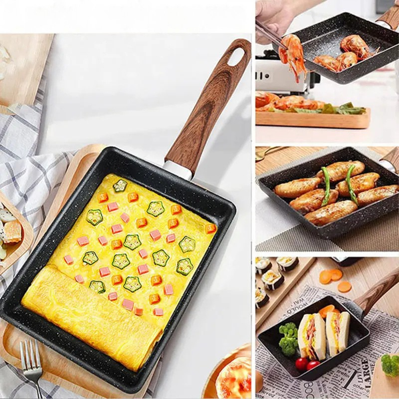 Tamagoyaki Japanische Omelettpfanne – Antihaft, rechteckig & perfekt für Eierrollen