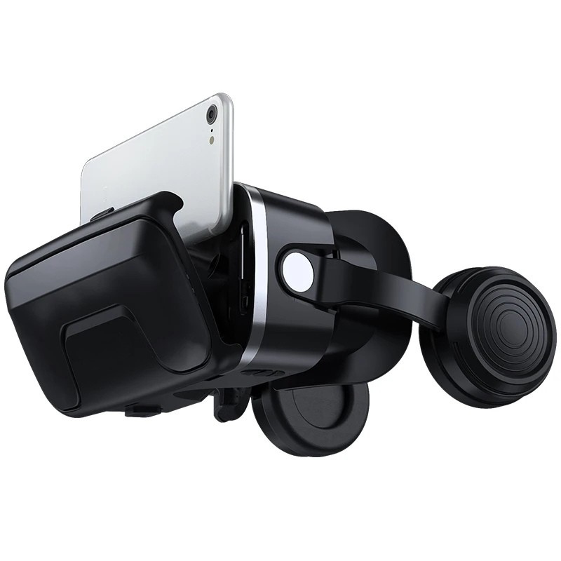3D Virtual Reality Brille mit Kopfhörern – Immersives Gaming & Kinoerlebnis für Smartphones
