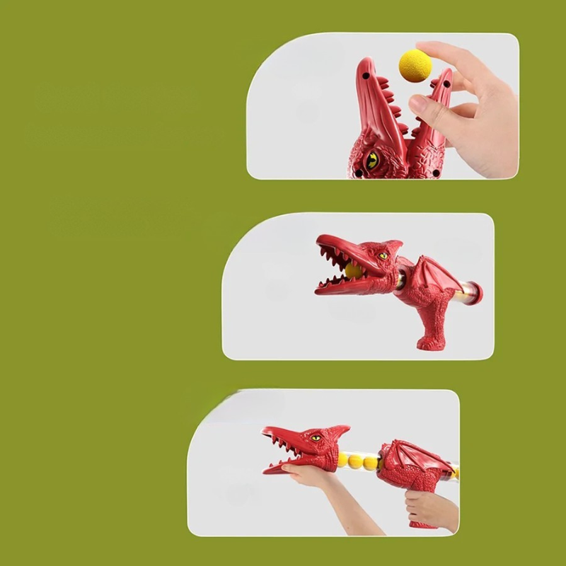 Dinosaurier Schießen Tyrannosaurus Rex – Interaktives Eltern-Kind Spielzeug mit Soft Bullet Gun & Puzzle-Funktion für Kinder ab 3 Jahren