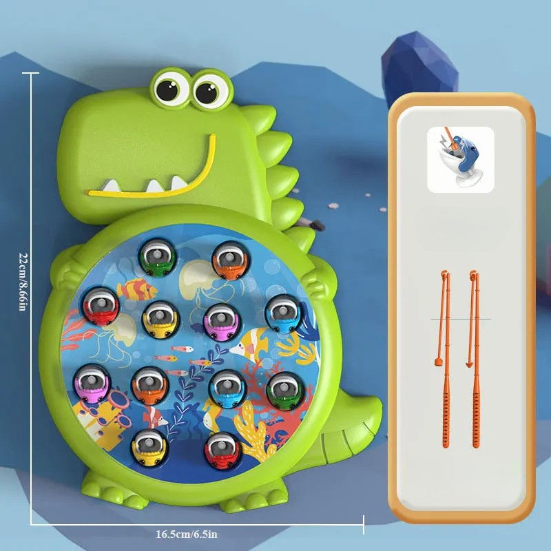 Magnetisches Angelspiel für Kinder – Montessori Lernspielzeug mit Angelrute | Pädagogisches Geschenk ab 3 Jahren